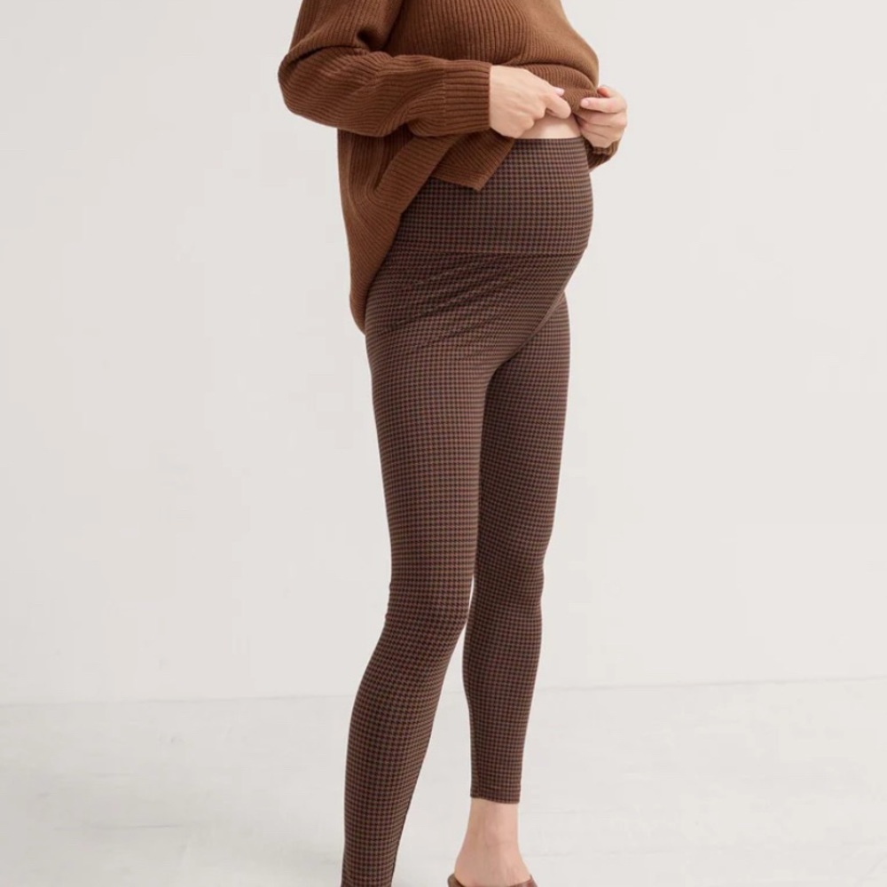 Hatch XS Houndstooth Maternity Leggings